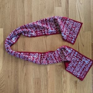 COACH red wool scarf